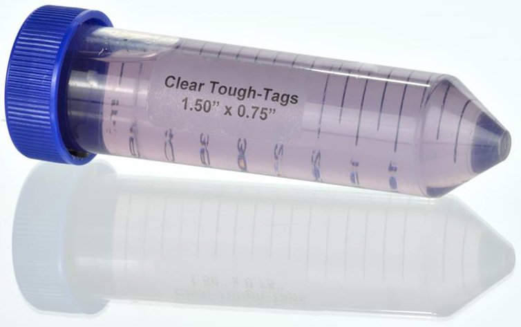 Diversified Biotech Clear Laser Tough-Tags 1.50 x 0.75